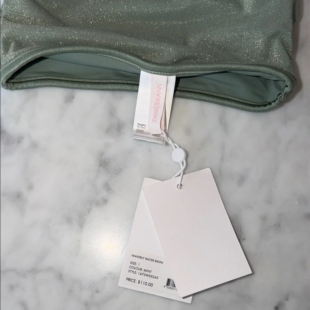 NWT Zimmermann Shimmering Sage Bikini Set 1Y